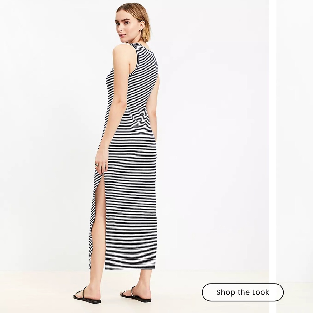 Ann Taylor loft small maxi dress striped